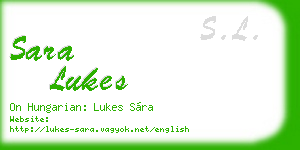 sara lukes business card